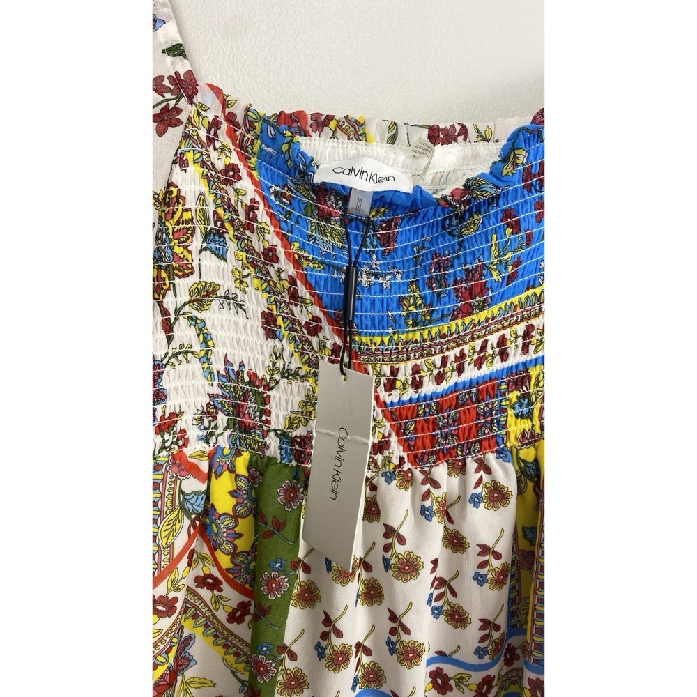 NWT Woman's Top Semi-Sheer Patchwork Floral BOHO Festival Lightweight Size M - Picture 6 of 10